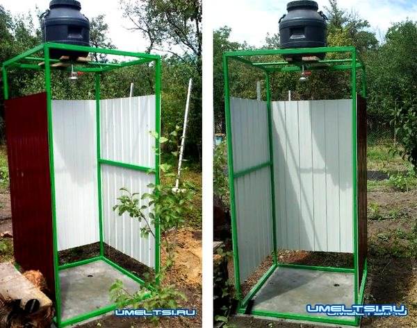 Изделия из профильной трубы-летний душ Изделия из профильной трубы-летний душ