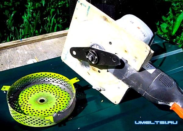 Зернодробилка из болгарки-чертежи