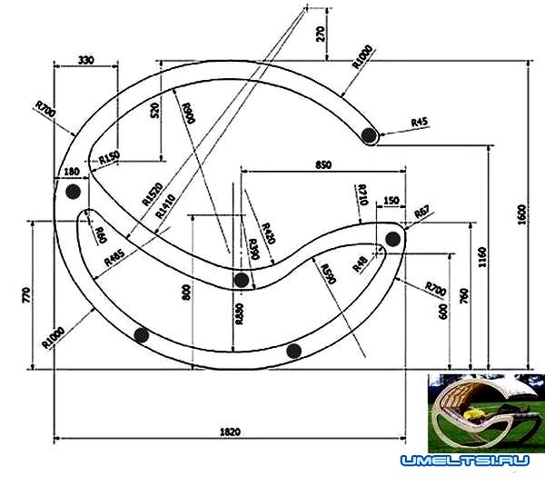 Чертежи самодельного кресла-качалки