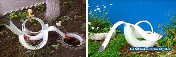 лебедь из шин: фото лебедь из шин: фото