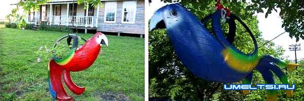 попугай из шин попугай из шин