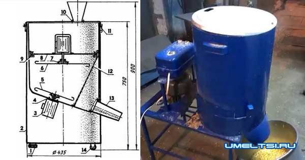 Зернодробилка из стиральной машины Зернодробилка из стиральной машины
