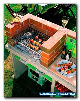 Как построить кирпичный гриль на даче (стационарный гриль)