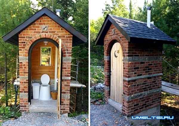 Туалет из кирпича, камня Туалет из кирпича, камня