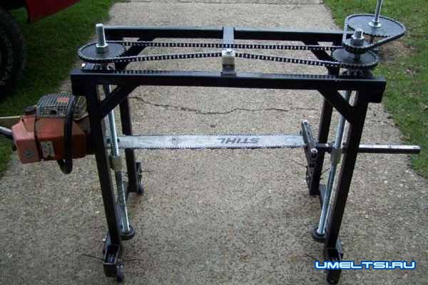 Самодельная пилорама из бензопилы-поэтапно Самодельная пилорама из бензопилы-поэтапно