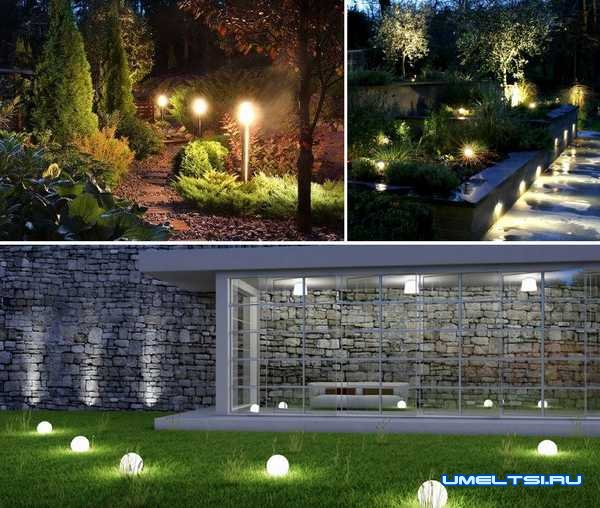 Идеи оформления двора-освещение во дворе