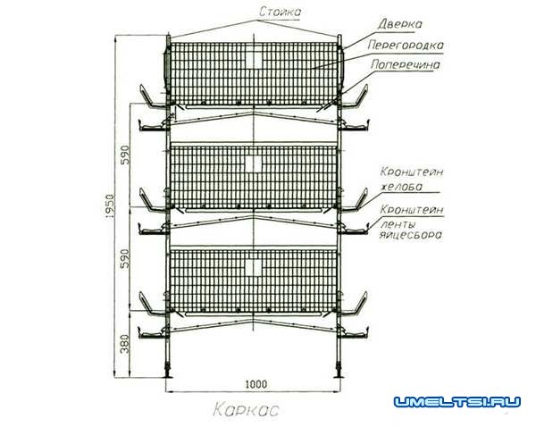 Как сделать клетки для бройлеров-чертежи