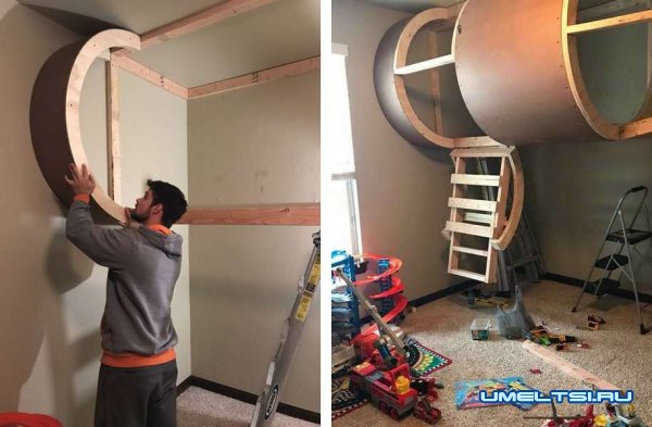 Кровать в виде космического корабля