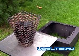 Мангал вертикальный для шашлыка-закрытый Мангал вертикальный для шашлыка-закрытый