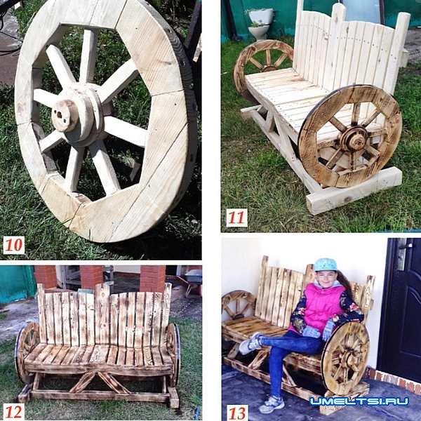 Изготовление садовой лавочки из дерева