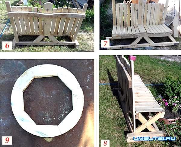 Изготовление садовой лавочки из дерева