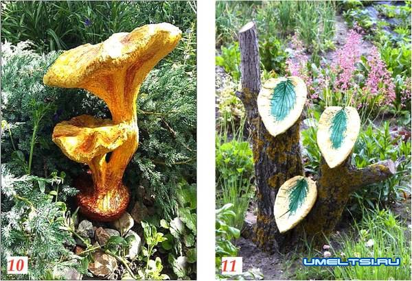 Поделки из гипса и монтажной пены для дачи