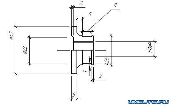 Чертежи ролика натяжителя Чертежи ролика натяжителя
