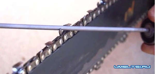 Приспособления для быстрой заточки цепи