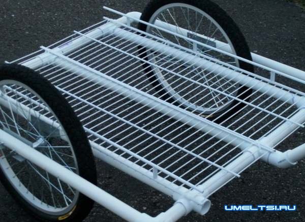 Делаем велосипедный прицеп из ПВХ труб Делаем велосипедный прицеп из ПВХ труб