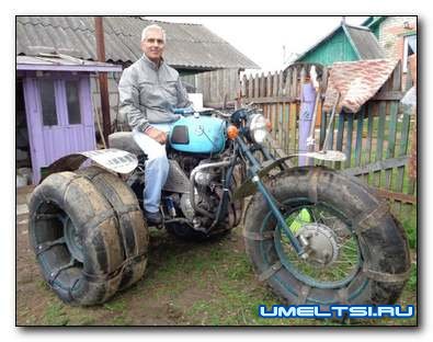 Самодельный снегоболотоход на базе мотоцикла «Иж-Планета»