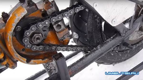 Снегоход из подручных средств своими руками