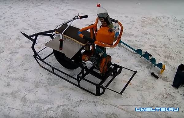 Снегоход из подручных средств своими руками