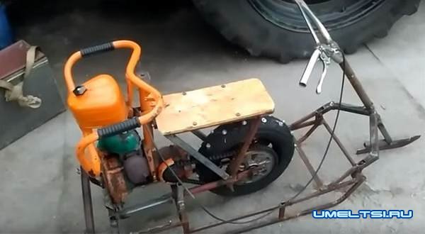 Снегоход из подручных средств своими руками