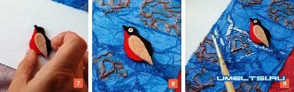 Новогодняя открытка "Снегирь в саду" Новогодняя открытка "Снегирь в саду"