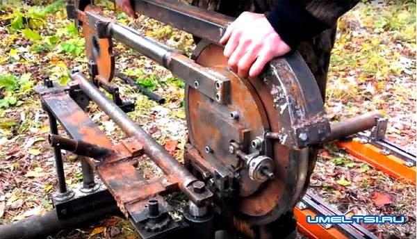 Самодельная мобильная ленточная пилорама