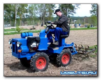Самодельный минитрактор переломка 4х4