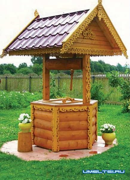 резной колодец резной колодец