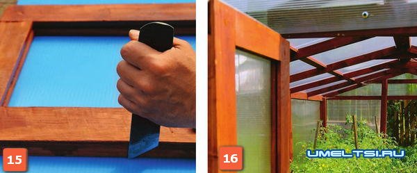 Строительство теплицы из дерева