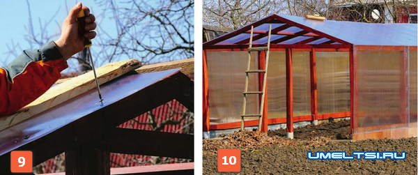 Строительство теплицы из дерева