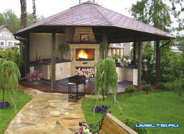 Примеры беседок с барбекю: фото Примеры беседок с барбекю: фото