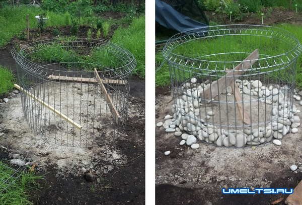 Строительство очага-мангала из габиона Строительство очага-мангала из габиона