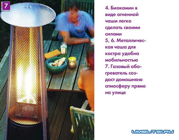 Обогреватели зоны отдыха на улице