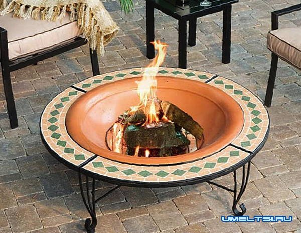 кострище на загородном участке кострище на загородном участке