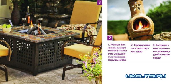 Обогреватели зоны отдыха на улице