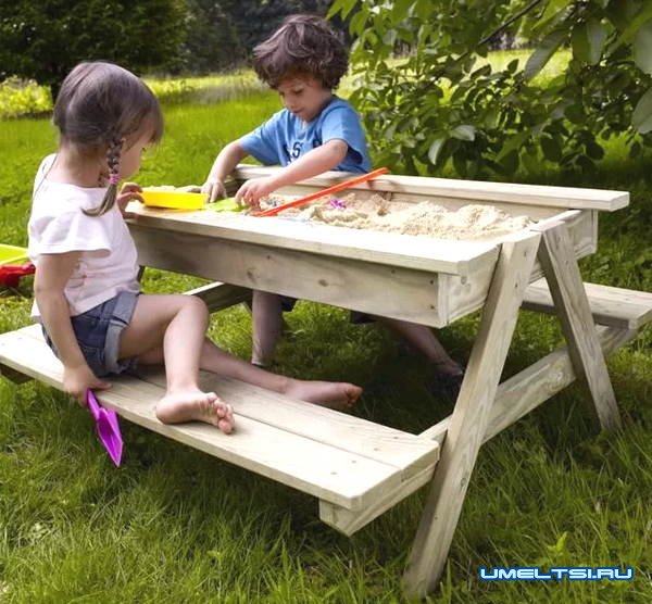 Детская песочница своими руками на столе