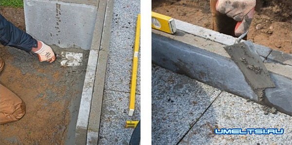 Садовый пруд из бордюрных камней Садовый пруд из бордюрных камней