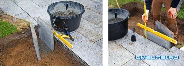 Садовый пруд из бордюрных камней Садовый пруд из бордюрных камней