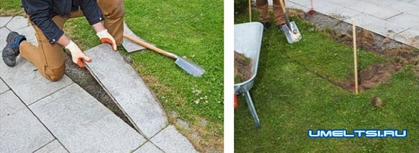 Садовый пруд из бордюрных камней Садовый пруд из бордюрных камней