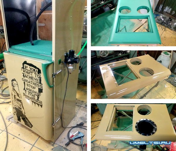 вариант пескоструйной камеры из холодильника вариант пескоструйной камеры из холодильника