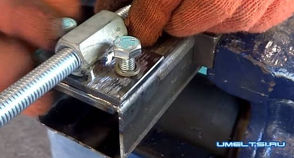 настенные тиски с упором - ход работ