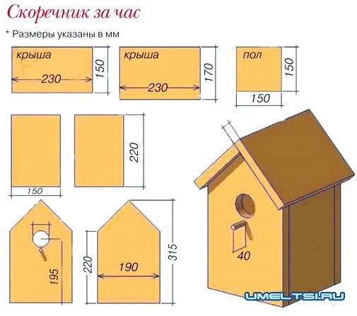 Скворечник за час Скворечник за час