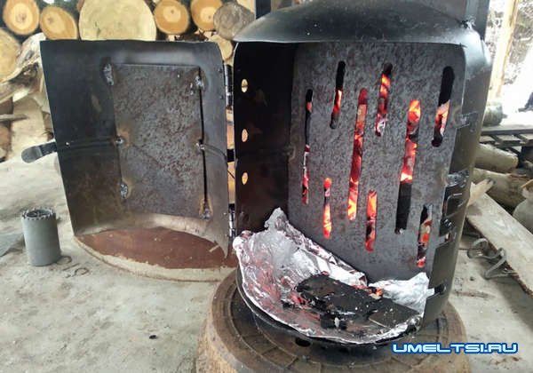 Делаем вертикальны мангал с духовкой