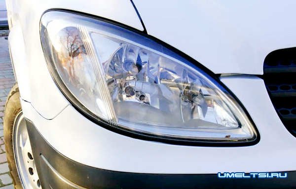 Полировка фары зубной пастой