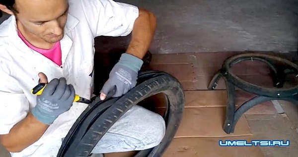 кресло из шин