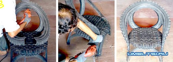 кресло из шин