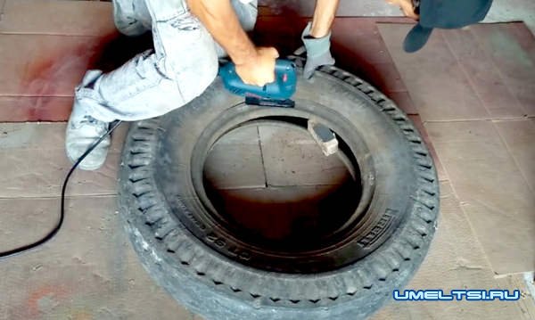 кресло из шин