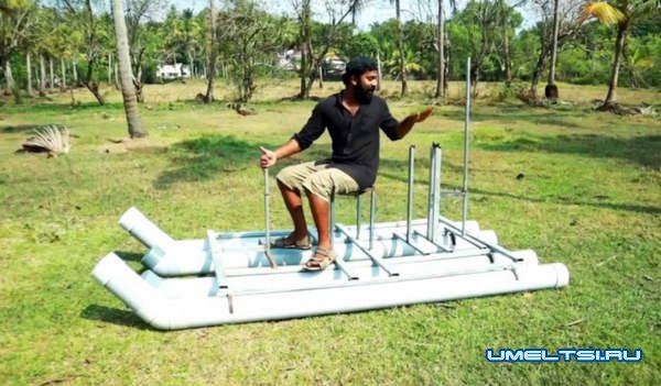 лодка из пластиковых труб лодка из пластиковых труб