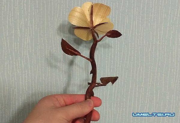 роза из дерева роза из дерева