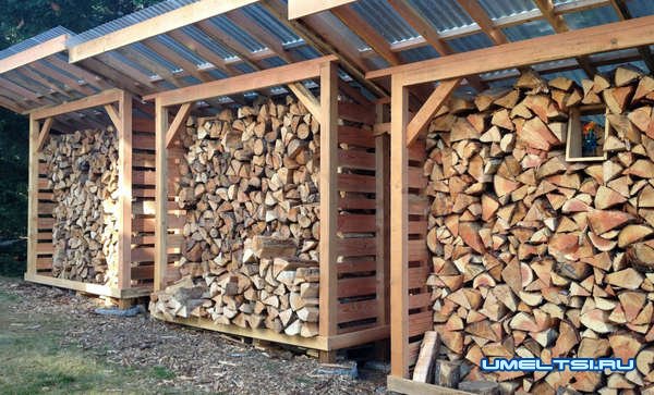 Примеры обустройства полениц Примеры обустройства полениц