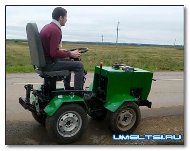 Самодельный мини-трактор переломка, аналог 